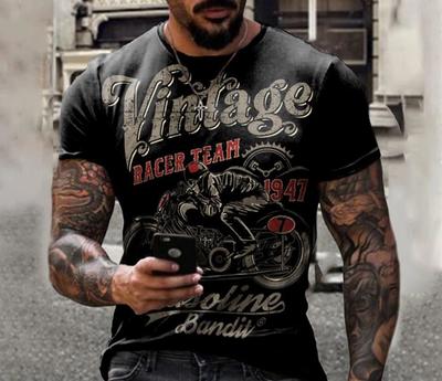 T-shirt a maniche corte 3D Streetwear Costumi in Poliestere per Moto da Corsa