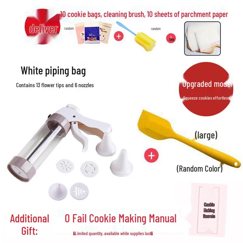 Qiwei Semi-automatic Cookie Press and Decorating Kit