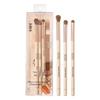 Xixi Light Face Starter Eyeshadow 3-Piece Brush Set: Eyeshadow, Blending, and Detailing Brushes with Soft Bristles - Portable Makeup Kit.
