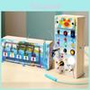 Wooden Busy Board For Children With Led Lights And Steering Wheel Design For Early Education Play