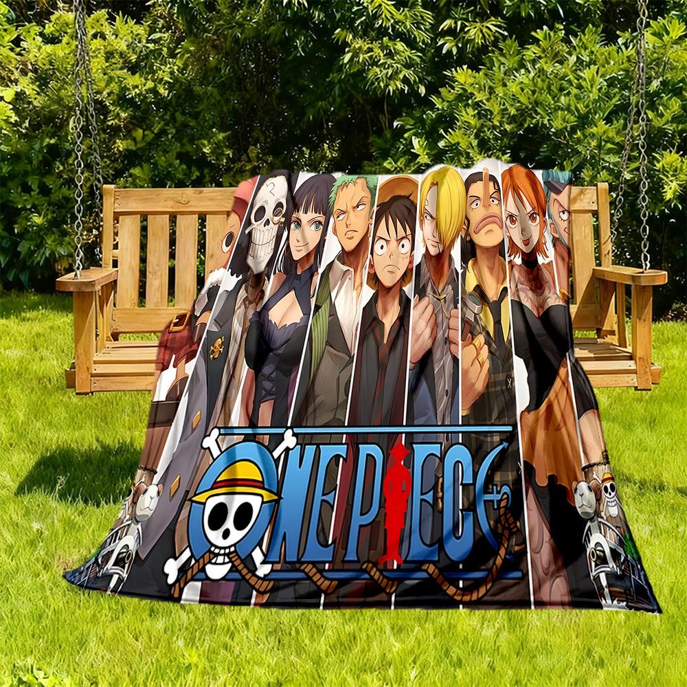 1PC One Piece Characters Outdoor Blanket Lightweight Flannel, Soft & Warm, All-Season Use for Sofa, Outdoor, Camping, Living Room, Office85