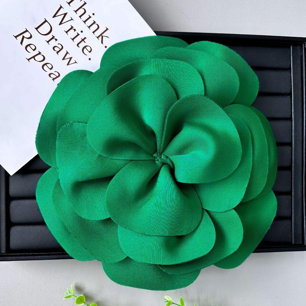 

Large Size Satin Flower Applique Chest Flower Clothing Applique Clothing Decoration Patches Sewing зелений