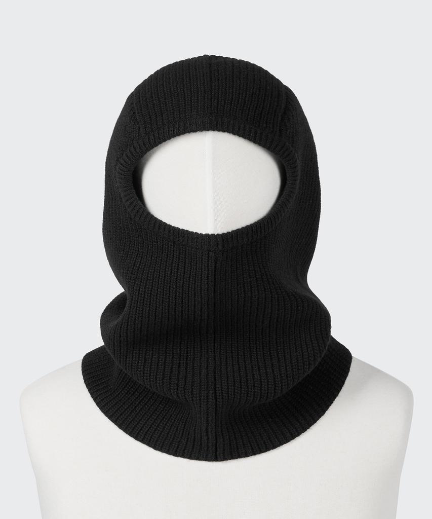 Musinsa Standard Lambswool Full Face Knit Balaclava [Black]