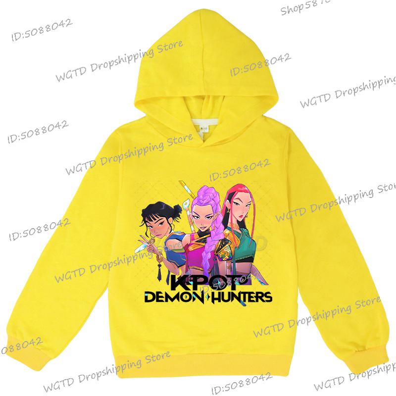 Y2K KPop Demon Hunters Bluzy Nastolatki Dziewczęta Chłopcy Rumi KPop Demon Hunters Bluza Jesień Casual Długi Rękaw Odzież Dziecięca