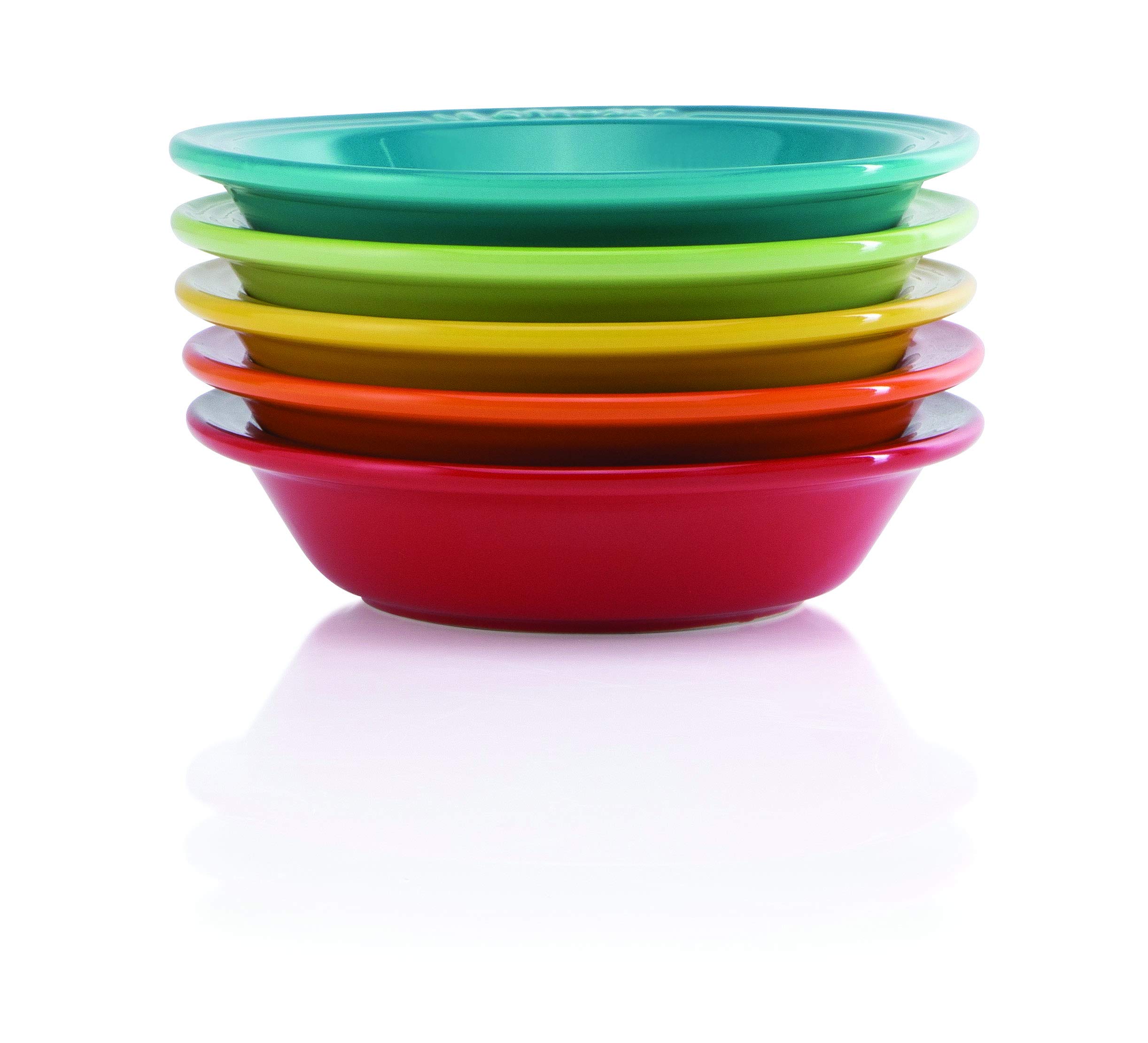 

Le Creuset Mini Round Dishes, 15 cm, Rainbow, Heat-Resistant, Microwave- and Oven-Safe, Pack of 5 [Official Japanese Product]