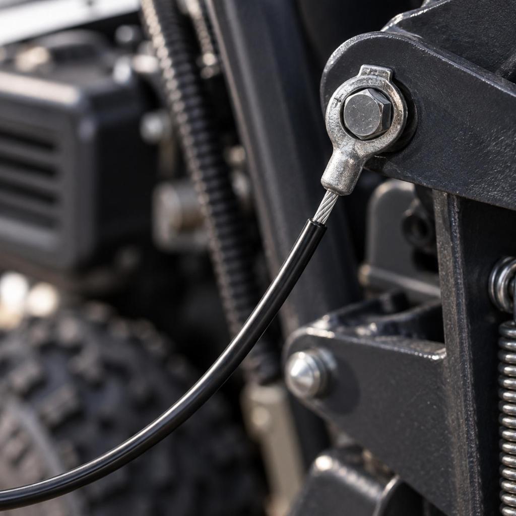 Flexible Control Cable with Crimped Replacement Loop End Fittings