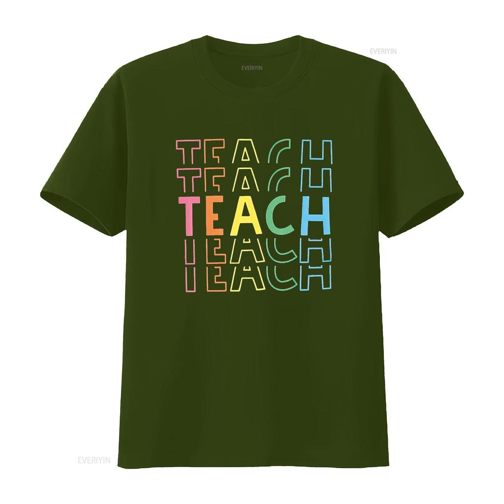 Teacher T Shirt Women Back to School Tops Funny Kindergarten Teaching Life Appreciation Casual Crew Neck Black Medium vintage