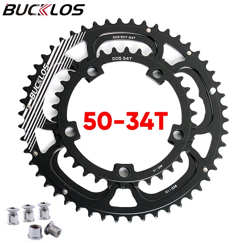 BUCKLOS 110BCD Chainwheel Road Bicycle Chainring 110BCD 50 34T 52 36T 53 39T Road 11 Speed Bike Chainring Crankset Part for Sram