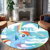 1pc My Little Pony7 Print Round Carpet Chair Round Carpet Suitable for Bedroom Living Room Home Decorative Carpet