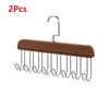 8 hooks multi-functional wooden suspenders, underwear rack, vest, tie hook, solid wood drying rack.