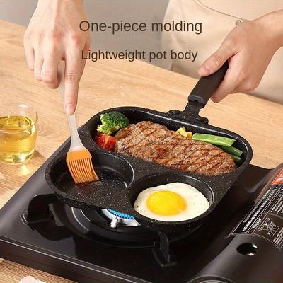 Three-in-one Breakfast Thick Frying Pan for Home Use, Frying Eggs, Flat-Bottomed Frying Pan, Steak Eggs,