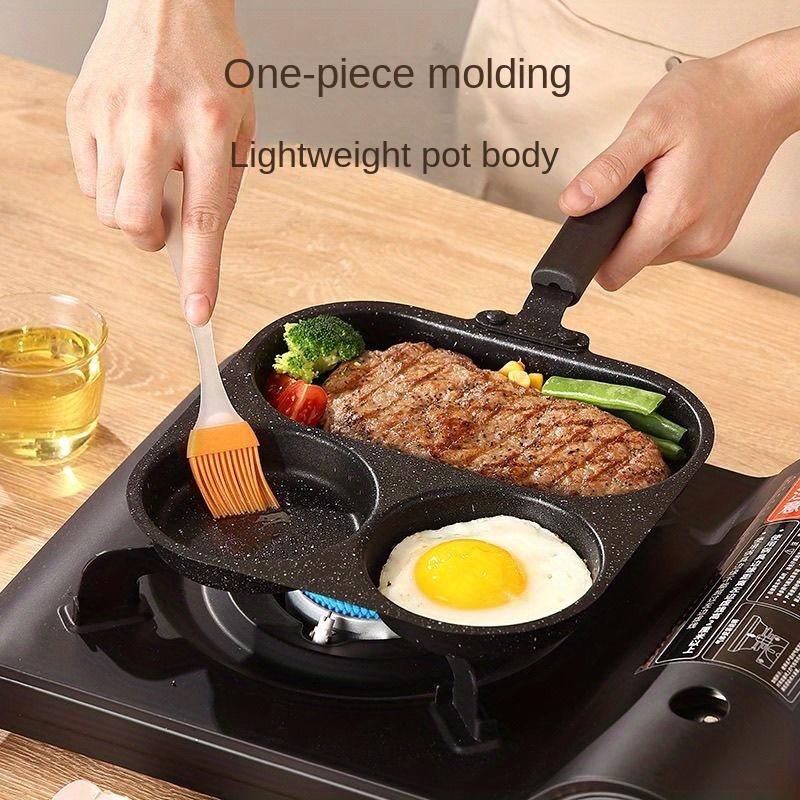 Three-in-one Breakfast Thick Frying Pan for Home Use, Frying Eggs, Flat-Bottomed Frying Pan, Steak Eggs,