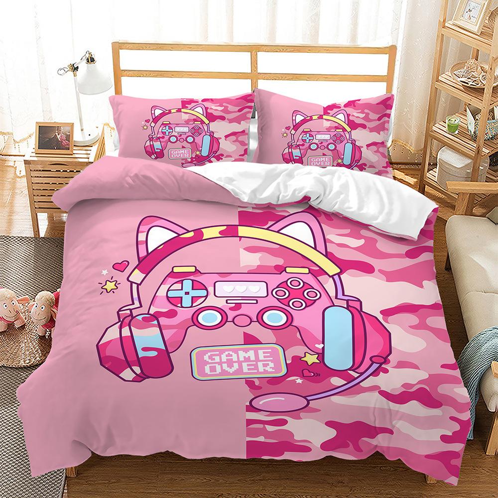 Gamepad Series Bed Three-Piece Quilt Cover 3D Digital Printing Kit Four-Piece Set