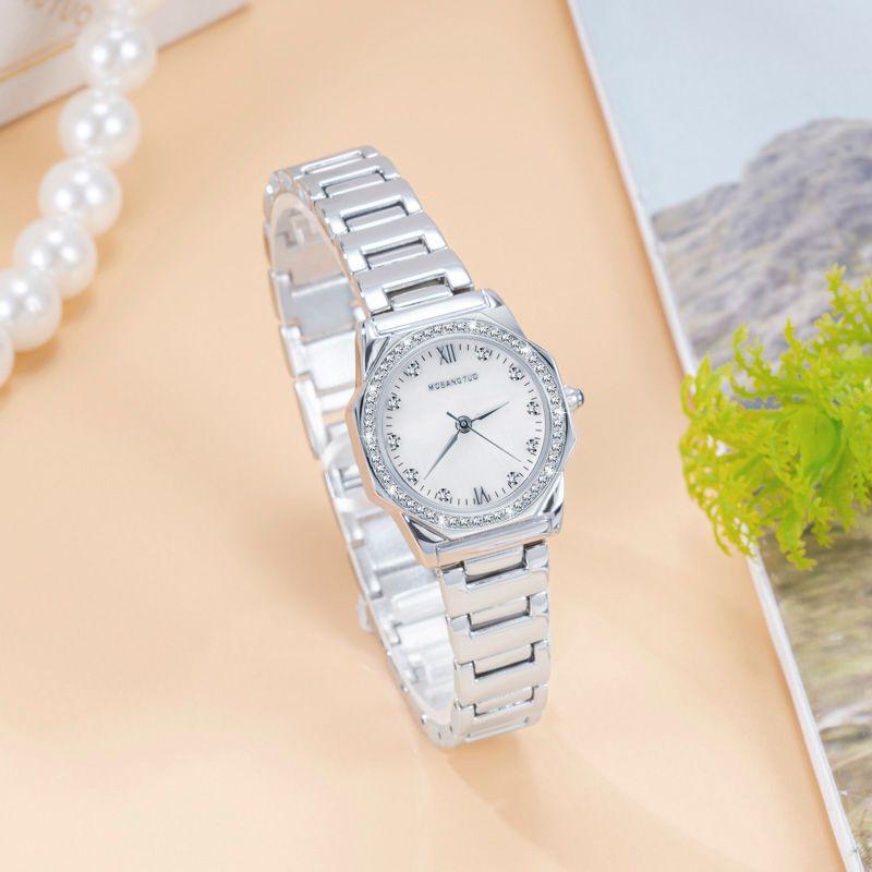 Diamond Fritillary Ladies Watch Fashion Exquisite Octagonal Waterproof Steel Belt Quartz Watch