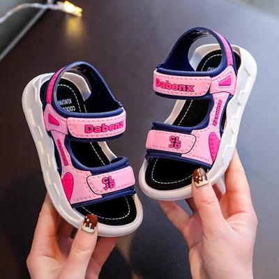Sandalias de verano para niñas, suaves, antideslizantes, de suela plana, deportivas, para playa