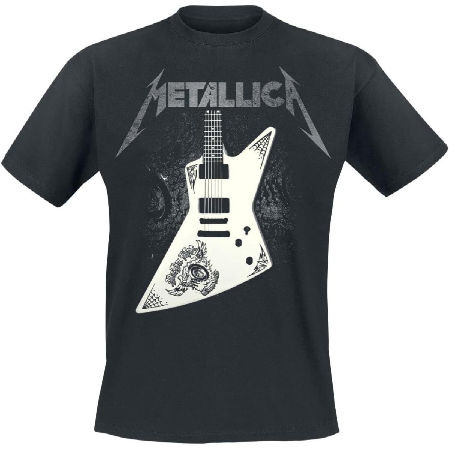 Metallica T Shirt Papa Het Guitar Band Logo New Official Mens Black S