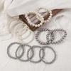 Baroque Pearls Bracelet White Wide Bangle Unique Elastic Bracelet  Girl