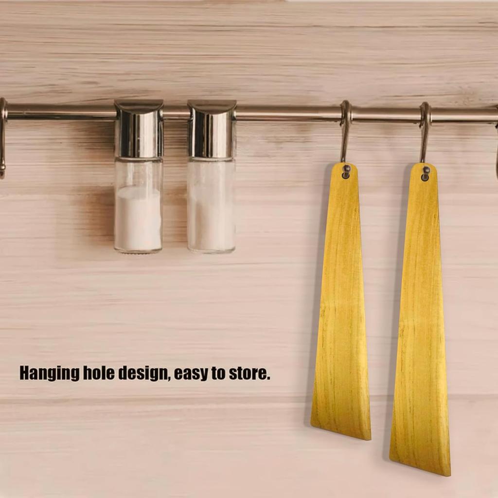 Teak Wood Spatula Set – 2-Piece Wooden Cooking Utensils (9" & 12"), Non-Scratch Turners for Nonstick Cookware, Durable & Ergonomic Kitchen Spatulas