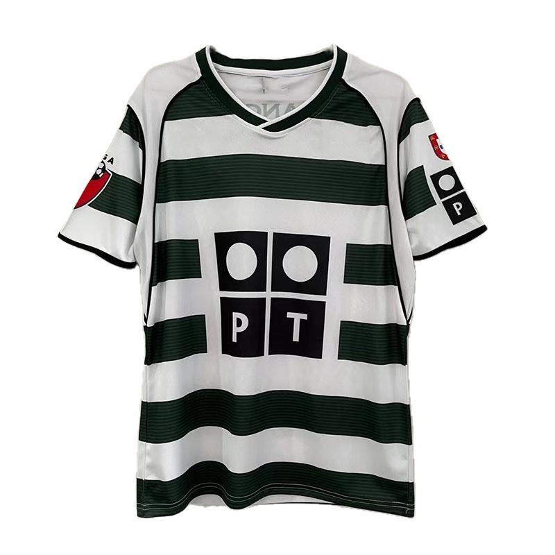 Vintage fotbalový dres Sporting Lisabon FC s krátkým rukávem pro muže, z bambusového vlákna, velikosti S-XXL