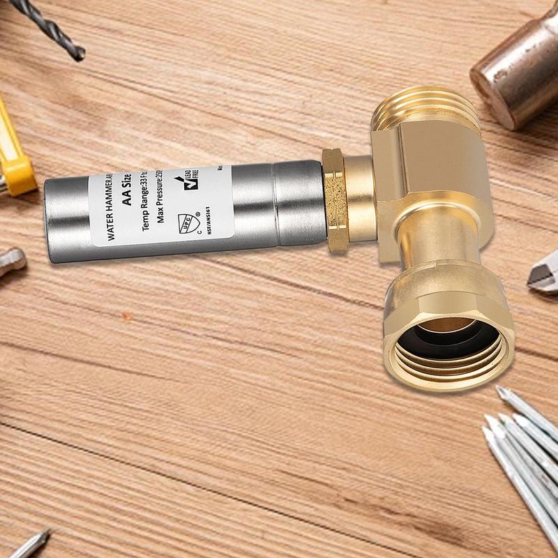 Water Hammer Arrestor Easy To Install High Temperature Brass Washing Machine for Laundry Room Washer Kitchen Hotel Laundry Pipe