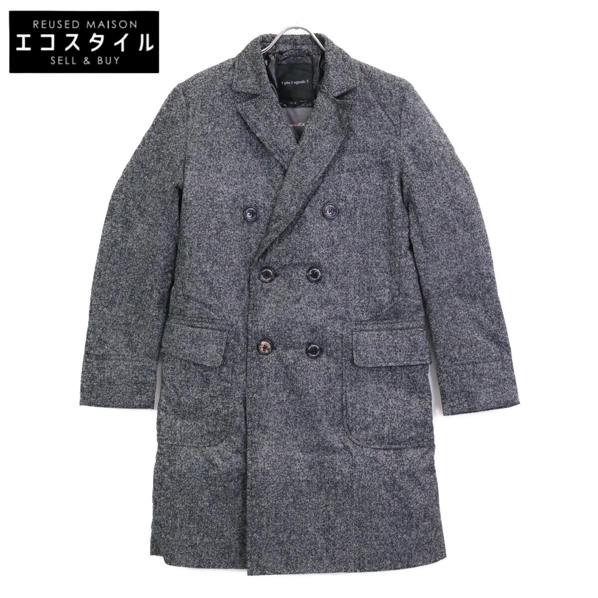 

1piu1uguale3 [x Duvetica] MRC040 Gray Limonta Jaquard Nylon Chester Coat coat V grayUsed