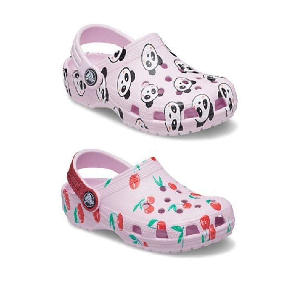 

Crocs Crocs Kids Classic Print Clog 206999 207150 Детские сандалии 2 типа Выберите 1