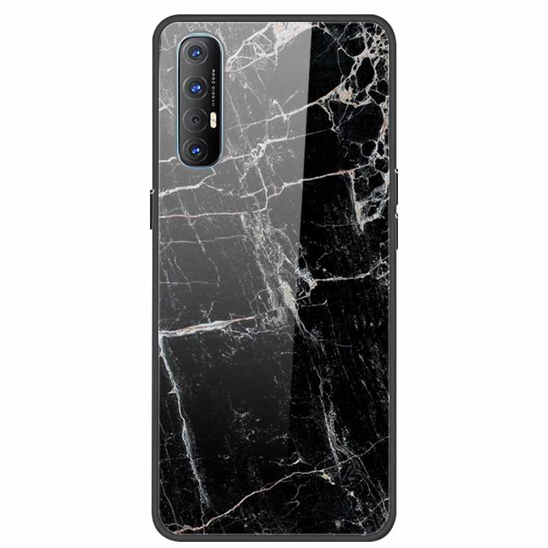Glass Case For Oppo Reno 3 Pro 5G Case Soft Bumper Hard Tempered Glass Back Cover For Oppo Reno3 Pro 2019 Phone Case Funda Bag