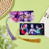 1/4 Pcs K-Pop Demon Hunters Anime Bookmarks Acrylic Tassel Bookmark Student Reading Markers Literary Stationery Supplies Gifts