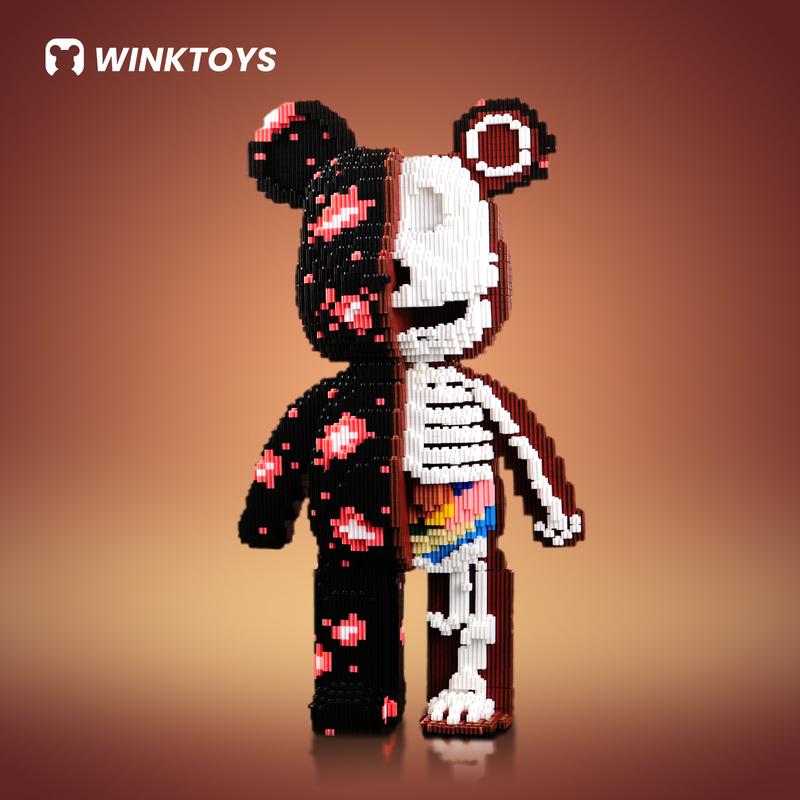 

[01]Splat Bear,Bear Building Block,Winktoys building block,Bear Toys,Birthday Gift,Educational,Boy,Girl,Trend Decoration,Cool Gifts Splat Bear