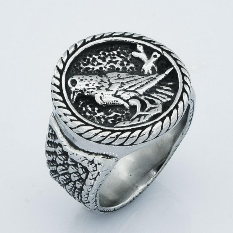 Blackened Magpie Bird Ring