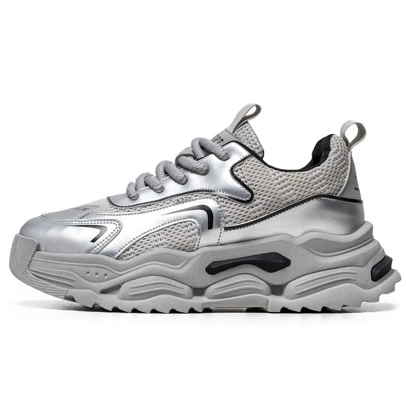 2025 Autumn New Thick-soled Heightening Dad Shoes Men's Wear-resistant and Versatile Campus Style Sports and Leisure Trendy Shoes 2025