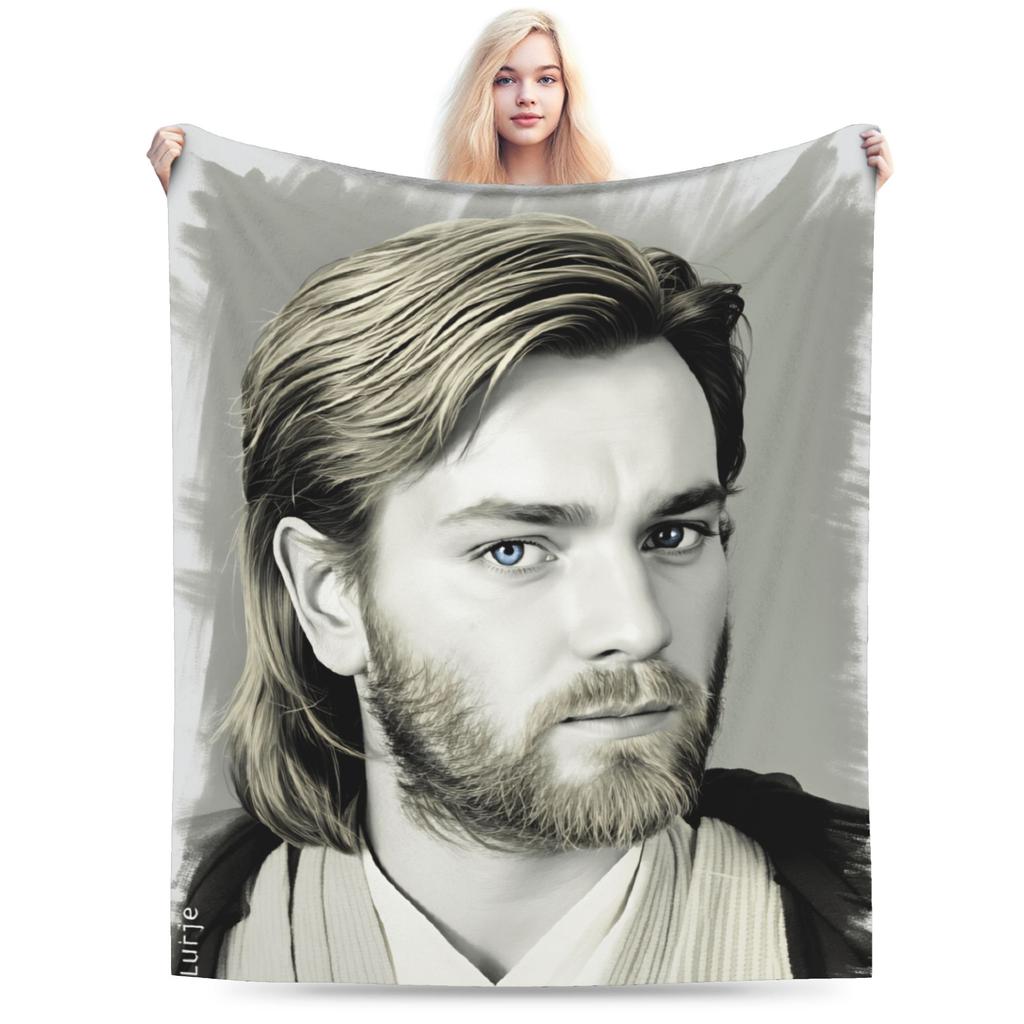 Soft Warm Blankets Children Ewan McGregor Jesus Art Print Throw Blanket  Flannel Bedspread For Couch Chair Sofa Bed Sofa Bed