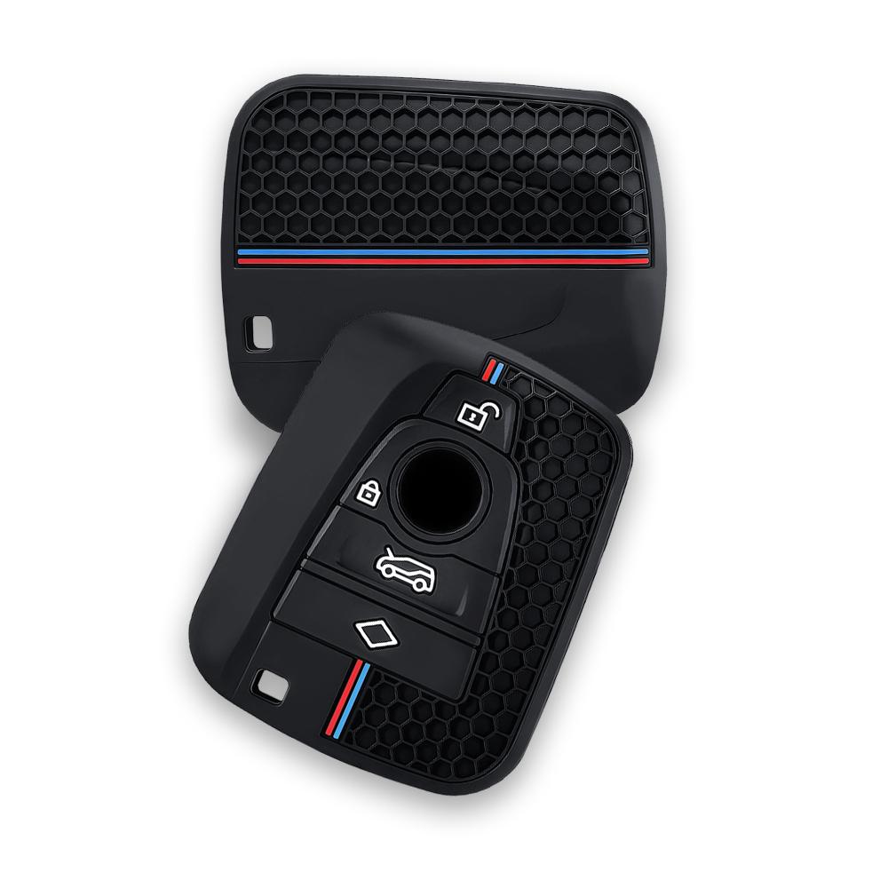 New For BMW I3 I8 Series 2014 2016 2017 Protect Shell Accessories Keychian Fob Holder 4 Buttons Silicone Car Remote Key Case