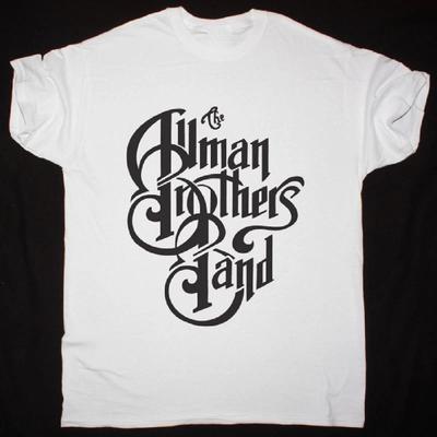 Vtg The Allman Brothers Band Baumwolle Weiß Vollgröße Herren Damen Hemd US106