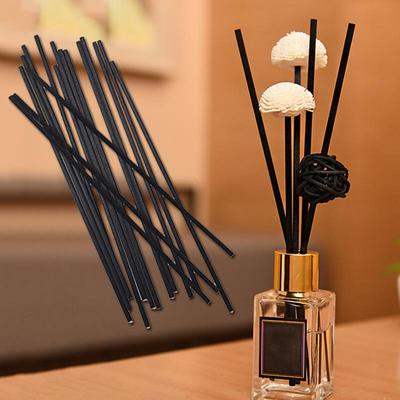 10ks Parfum Prchavé látky Prírodné trstinové čierne ratanové tyčinky pre aromatický olejový difuzér domáca dekorácia