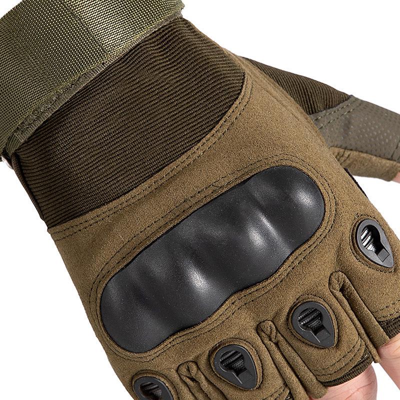 Men's Tactical Half-Finger Cycling Gloves: Breathable, Non-Slip, Wear-Resistant Combat Gear