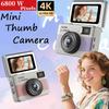 Flip Screen Card Camera, HD Digital Camera for Kids & Students, Photo and Video Recording, Retro CCD