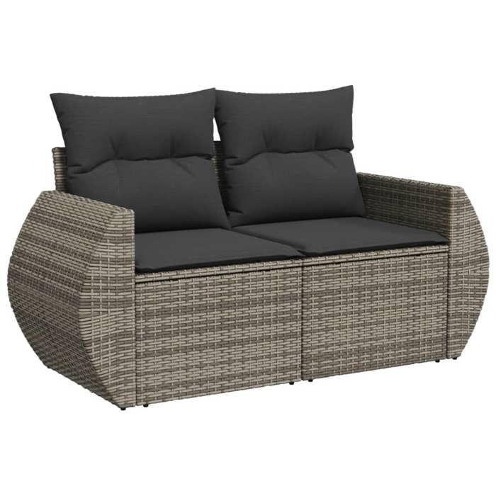 VidaXL Garden Lounge Set with Cushions 8 Pcs, Patio Sofas, Patio Furniture Set, Outdoor Furniture, Grey 3221619