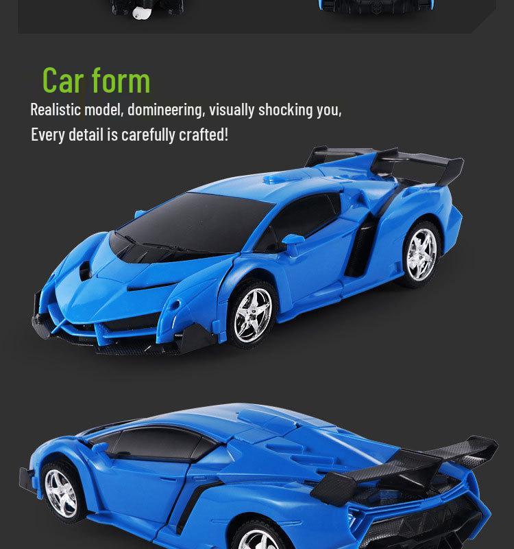 1:18 Remote Control Car Toy - One-Button Transforming Robot Model for Kids