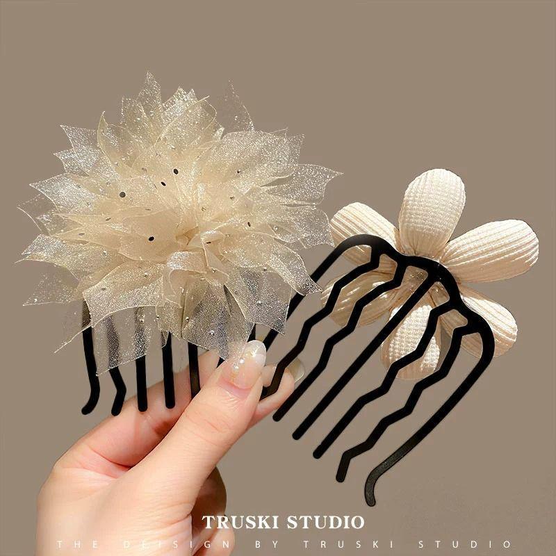 U-Shaped Bow Hairpin & Bun Maker Comb for Women
