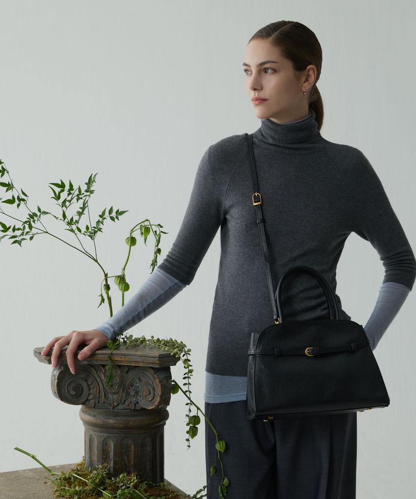 Ecoe E.C.O.E Heritage Buckle Bag - Midnight Black