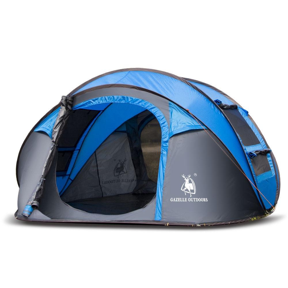 3-4 Person Waterproof Instant Tent Set-Up Waterproof UV Protect 2 Doors Camping Shelter Outdoor Camping Hiking Tent