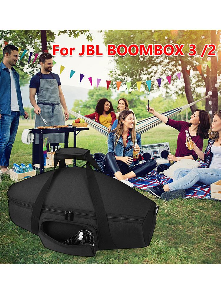 Portable Bluetooth-compatible Speaker Case with Adjustable Strap Waterproof Carrying Case Shockproof for JBL BOOMBOX 3/BOOMBOX 2