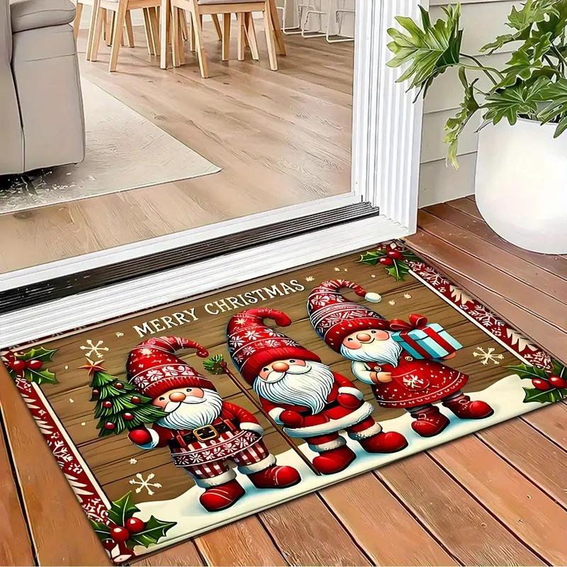 Christmas Gnomes Doormat: Festive and DelightfulHome Decor Bedroom Living Room Entryway Floor Mat Kitchen Bathroom Carpet