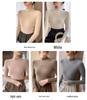 Women's Slim-Fit High-Neck Solid Color Casual Sweater