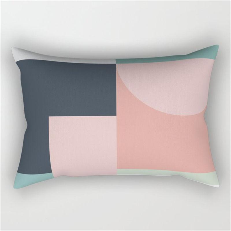 Nordic-style Irregular Geometric Lumbar Cushion | 3050 Rectangular Sofa Pillowcase Removable
