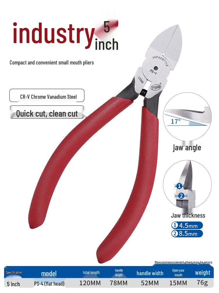 High Hardness Chrome Vanadium Alloy Steel Pliers: Water Mouth, Cutting, Wire, Side, Diagonal Cutters for Industrial Use.