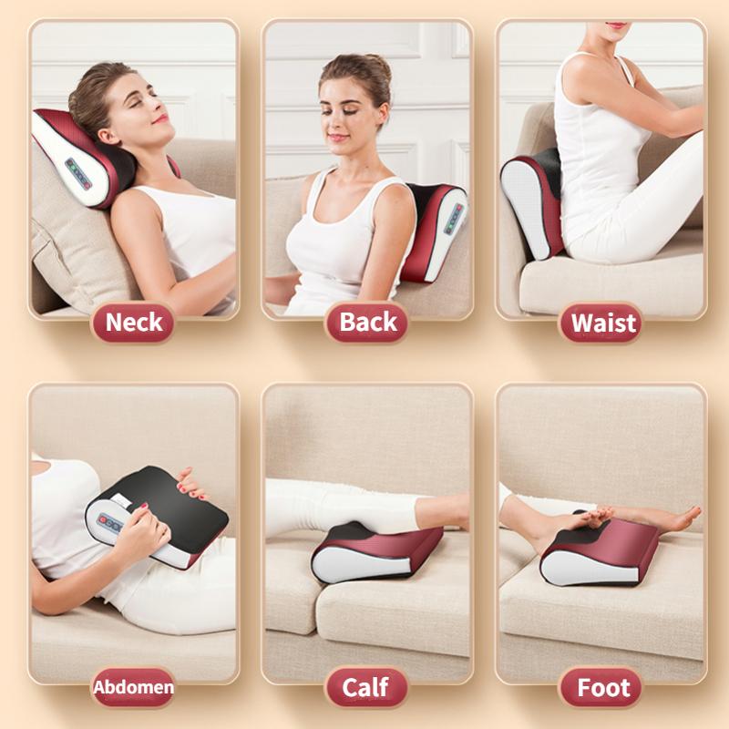 Back Massager Shiatsu Neck Massager with Heat Electric Back Massager for Shoulder Back Leg Deep Tissue Kneading Massage