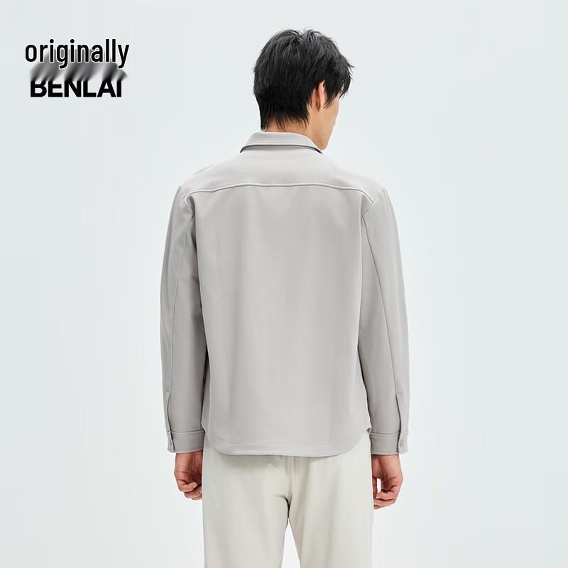 Benlai Men's Fleece-Lined Casual Long-Sleeve Shirt