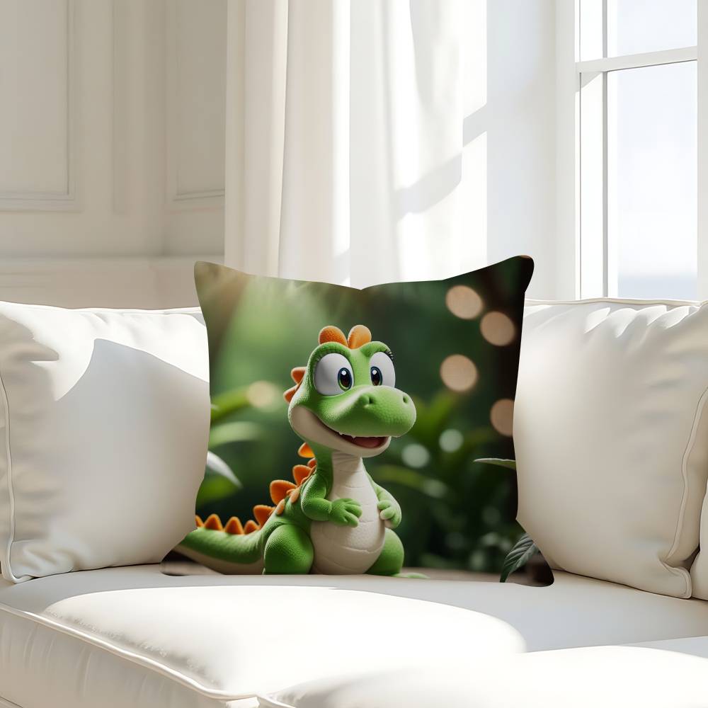 Yoshi Dinosaur Personalized Picture Text Home Decorative Pillows Household Gifts 45x45cm
